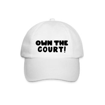 own the court! - Baseballkappe - Weiß/Weiß - Vorne