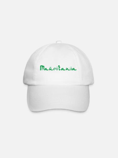 Mauritania Mauretanien - Baseballkappe - Weiß/Weiß