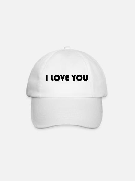 ICH LIEBE DICH. PAAR. GERADE VERHEIRATET. Junggesellinnenabschied - Baseballkappe - Weiß/Weiß