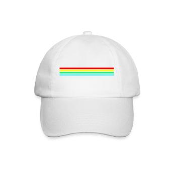 Retro Neonfarbige Friendly Raider - Baseballkappe - Weiß/Weiß - Vorne