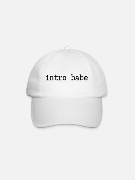 intro babe - Baseballkappe - Weiß/Weiß
