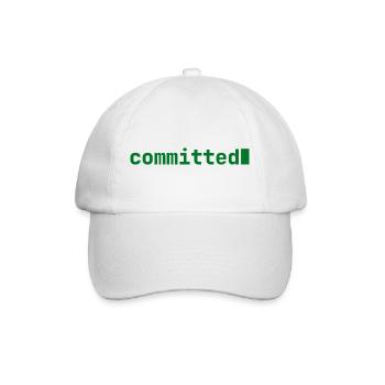 Feeling Committed | Developer mood | dark - Baseballkappe - Weiß/Weiß - Vorne