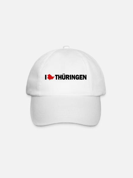 I love Thüringen - Baseballkappe - Weiß/Weiß
