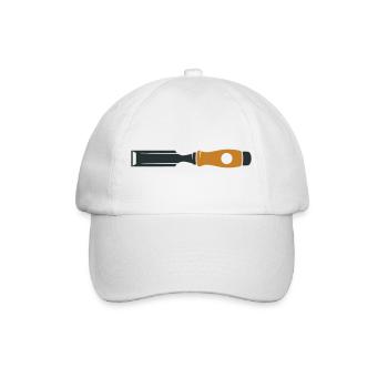 Stechbeitel Werkzeug Icon - Baseballkappe - Weiß/Weiß - Vorne