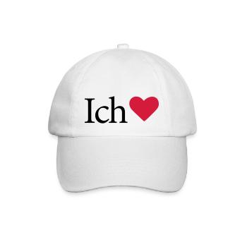 I Love - Baseballkappe - Weiß/Weiß - Vorne
