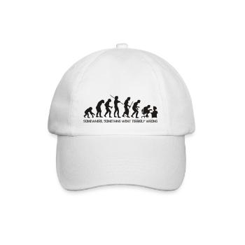 Die Evolution des Menschen - Baseballkappe - Weiß/Weiß - Vorne
