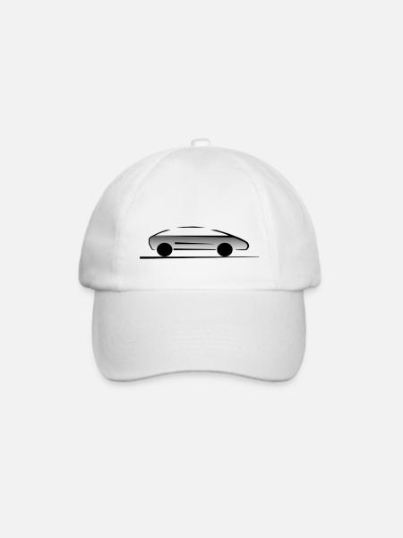 Auto - Baseballkappe - Weiß/Weiß