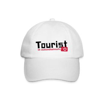 Tourist im Auslandseinsatz - Baseballkappe - Weiß/Weiß - Vorne