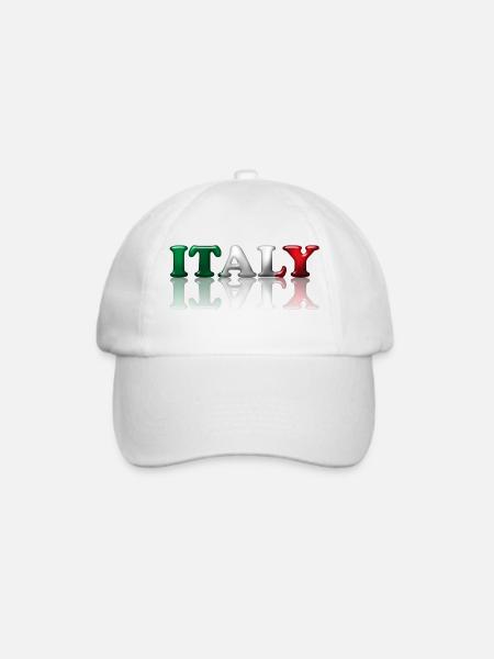 Italy - Baseballkappe - Weiß/Weiß
