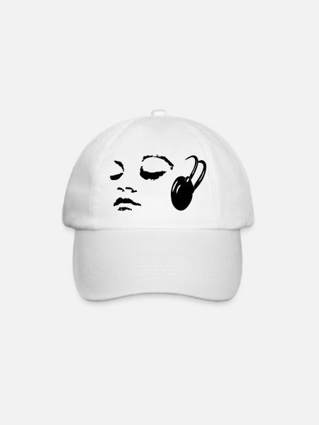 Musik - Baseballkappe - Weiß/Weiß