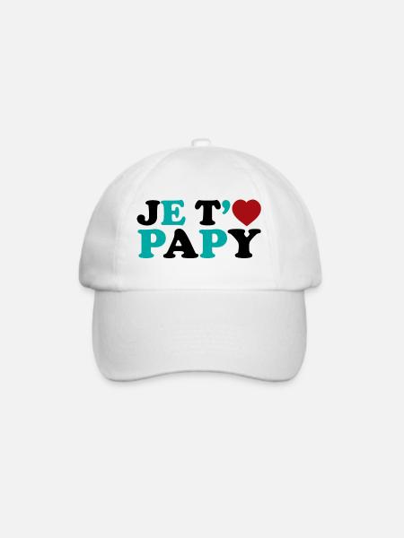 Ich liebe dich Opa - Baseballkappe - Weiß/Weiß