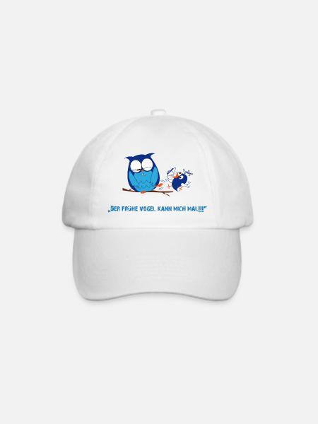 Der frühe Vogel - Baseballkappe - Weiß/Weiß