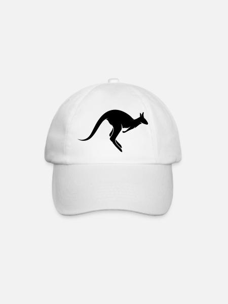 Ein hüpfendes Känguru - Baseballkappe - Weiß/Weiß
