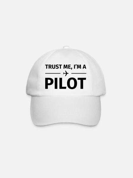 Trust me I'm an Pilot - Baseballkappe - Weiß/Weiß