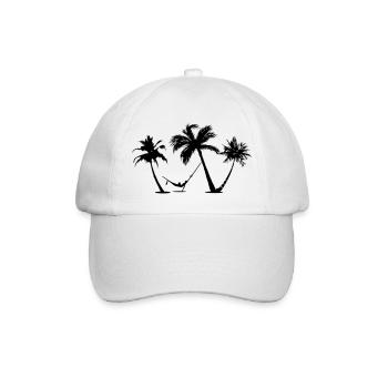 Urlaub unter Palmen ✔ - Baseballkappe - Weiß/Weiß - Vorne