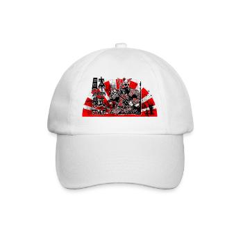 Samurai Japan Style - Baseballkappe - Weiß/Weiß - Vorne