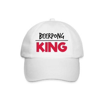 Beerpong King - Baseballkappe - Weiß/Weiß - Vorne