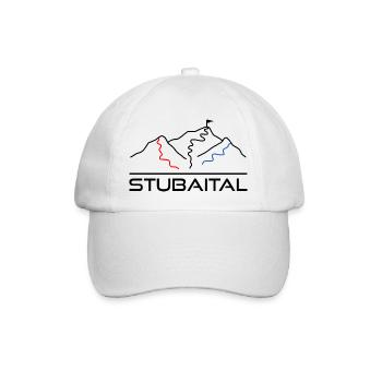 Wintersport Skipiste Stubaital - Baseballkappe - Weiß/Weiß - Vorne