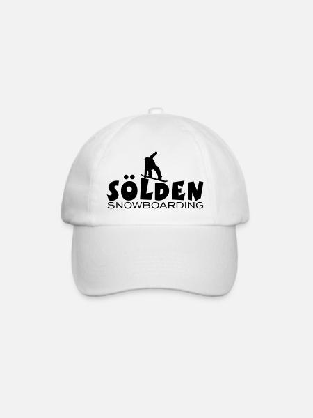 Sölden Snowboarding Snowboard Snowboarder - Baseballkappe - Weiß/Weiß