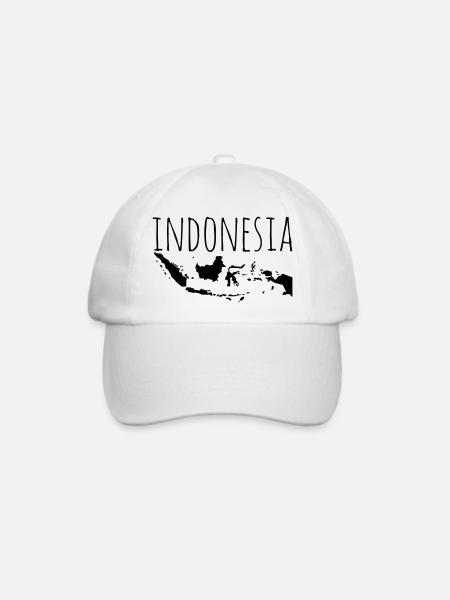 Indonesia - Baseballkappe - Weiß/Weiß