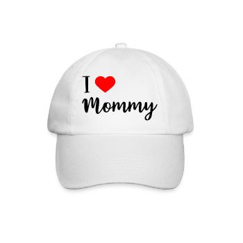 i love mommy - Baseballkappe - Weiß/Weiß - Vorne