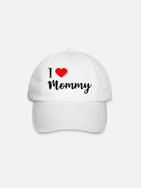 i love mommy - Baseballkappe - Weiß/Weiß