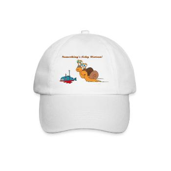 Sherlock Holmes Schnecke - Baseballkappe - Weiß/Weiß - Vorne