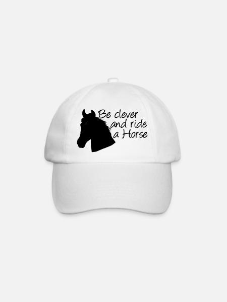Ride a Horse Pferd Pferde Reiten Reiter Geschenk - Baseballkappe - Weiß/Weiß