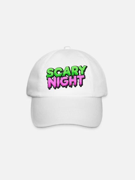 Scary Night - Baseballkappe - Weiß/Weiß