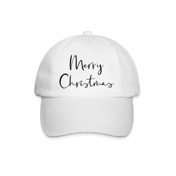 Merry Christmas Stern Geschenk Weihnachten - Baseballkappe - Weiß/Weiß - Vorne