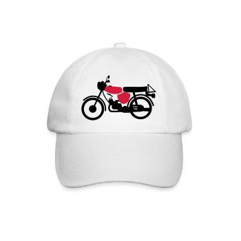 Fahrzeug - Simson S51 - Baseballkappe - Weiß/Weiß - Vorne