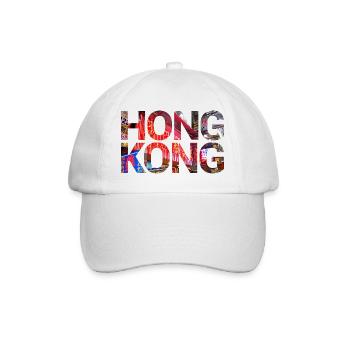 Hongkong - Baseballkappe - Weiß/Weiß - Vorne