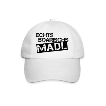 Echts Boarischs Madl - black - Baseballkappe - Weiß/Weiß - Vorne