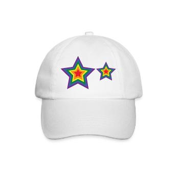 Schwule Stars - Baseballkappe - Weiß/Weiß - Vorne