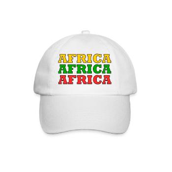 Africa Africa Africa - Baseballkappe - Weiß/Weiß - Vorne