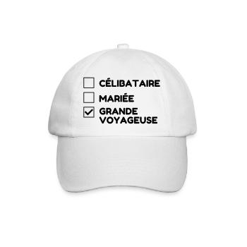Reisen / Reisende / Urlaub / Tourismus - Baseballkappe - Weiß/Weiß - Vorne