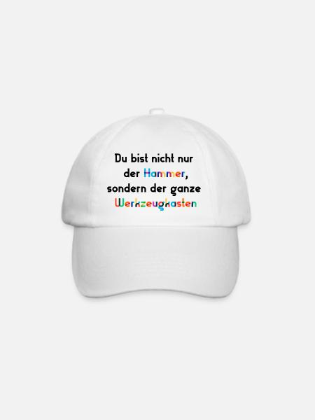 Hammer Spruch - Baseballkappe - Weiß/Weiß