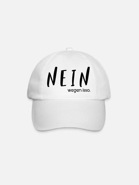 nein wegen isso - Baseballkappe - Weiß/Weiß