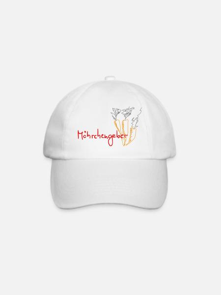 Möhrchengeber - Baseballkappe - Weiß/Weiß
