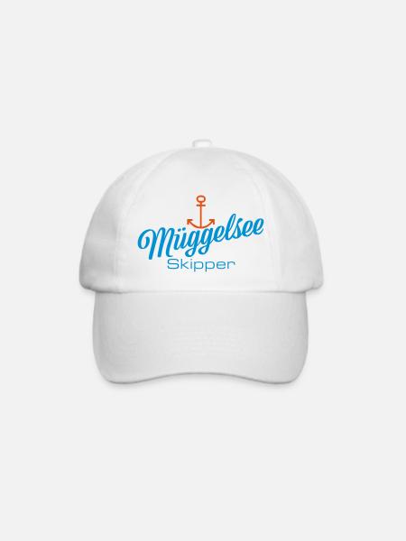 Berlin: Müggelsee-Skipper mit Ankermotiv - Baseballkappe - Weiß/Weiß
