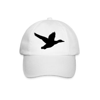Ente im Flug - Baseballkappe - Weiß/Weiß - Vorne