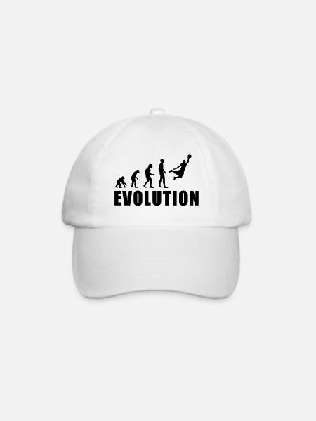 EVOLUTION BASKET Geschenk Basketball - Baseballkappe - Weiß/Weiß
