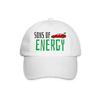Elektroauto saubere Energie Sons of Energy - Baseballkappe - Weiß/Weiß - Vorne