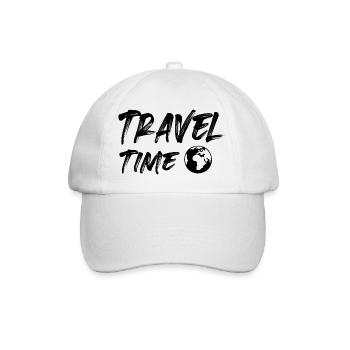 travel time - Baseballkappe - Weiß/Weiß - Vorne