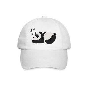 Panda Pandabär - Baseballkappe - Weiß/Weiß - Vorne