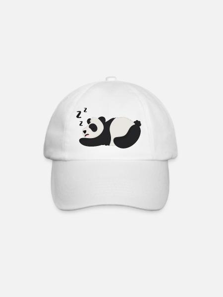 Panda Pandabär - Baseballkappe - Weiß/Weiß