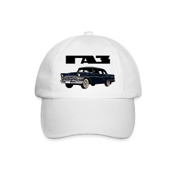 Logo GAZ-13 Tschaika Limousine Russland USSR - Baseballkappe - Weiß/Weiß - Vorne