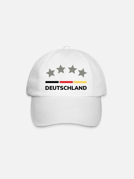 Deutschland - Baseballkappe - Weiß/Weiß