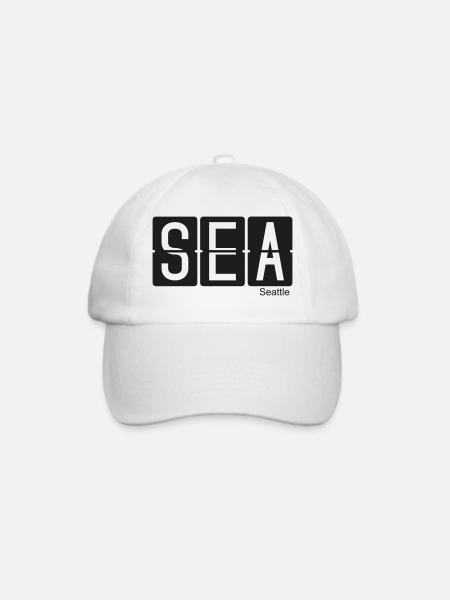 Seattle - Baseballkappe - Weiß/Weiß