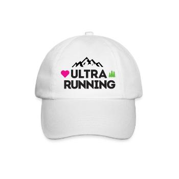 Ultra Running – Meine Liebe - Baseballkappe - Weiß/Weiß - Vorne
